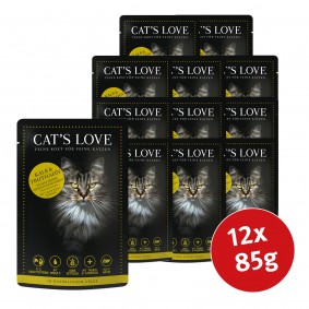Cat's Love Nassfutter Kalb &amp; Truthahn mit Katzenminze &amp; Leinöl