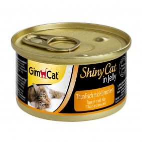 GimCat Katzenfutter ShinyCat Thunfisch mit Hühnchen in Jelly
