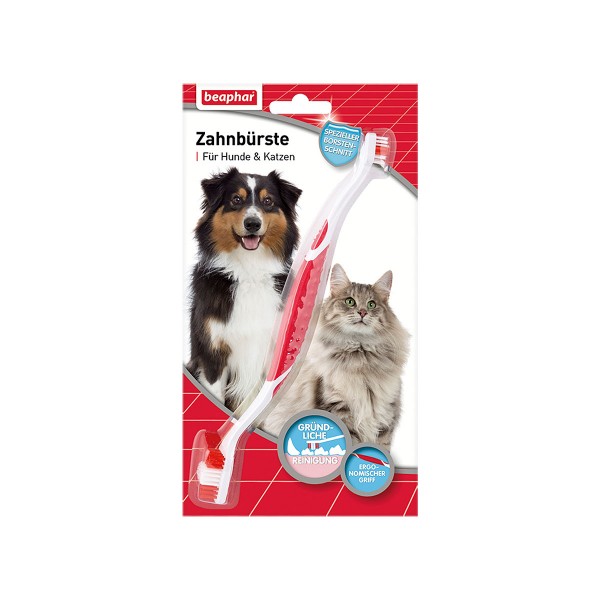 beaphar Zahnbürste für Hunde und Katzen