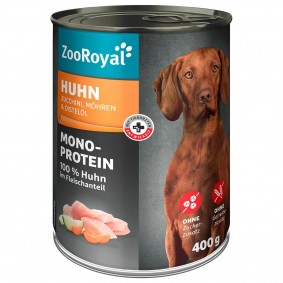 ZooRoyal Mono-Protein Huhn mit Zucchini Möhren &amp; Distelöl