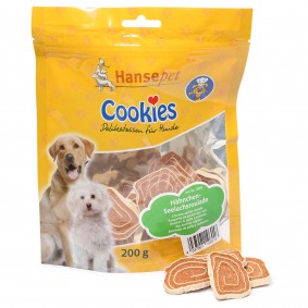 Hansepet Hundesnack Cookies Delikatess-Hähnchen-Seelachsroulade